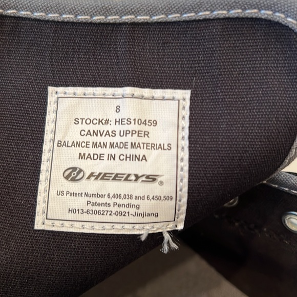 Heelys Black Canvas Roller Skate Sneaker Shoes - Picture 11 of 11